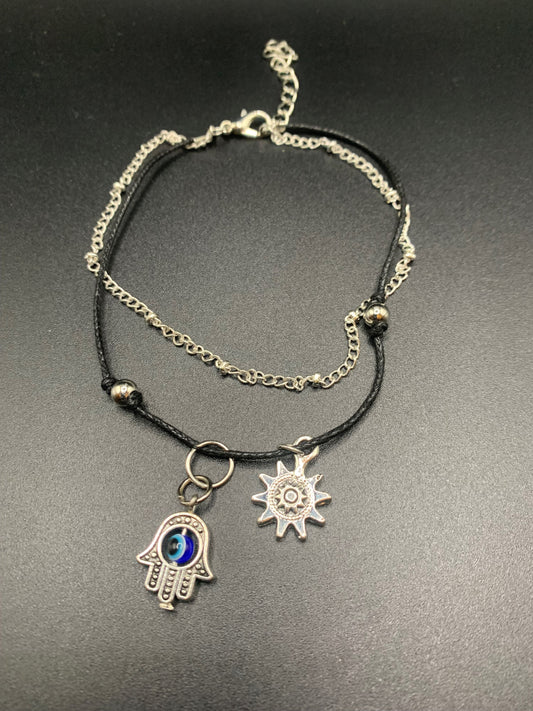 Anklet Women Sun and Evil Eye