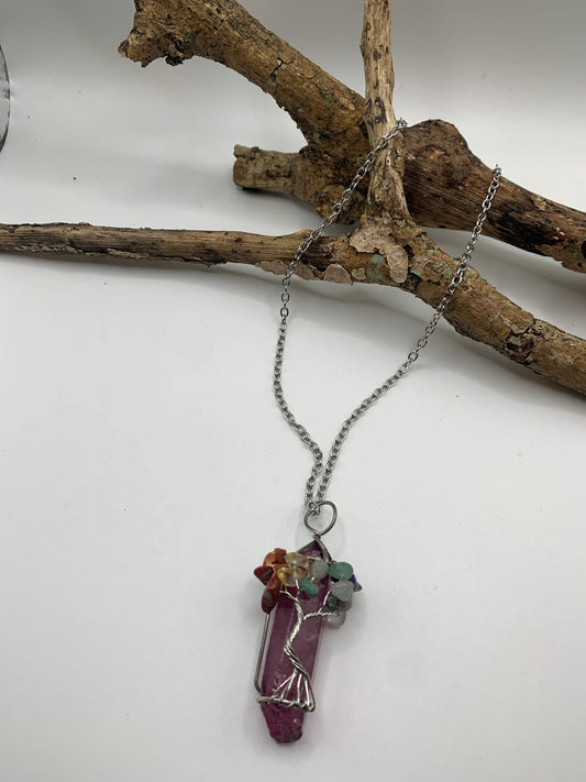 Necklace Tree of Life Unique 7 Chakra